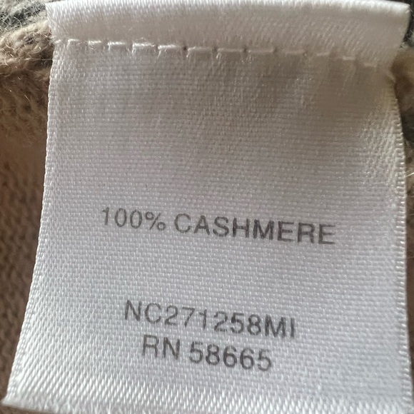 100% Cashmere Nordstrom Collection Open-Front Cardigan Sweater Neutral Colors - Picture 5 of 5